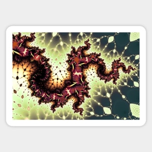 Abstract Fractal Dragon Pattern Sticker